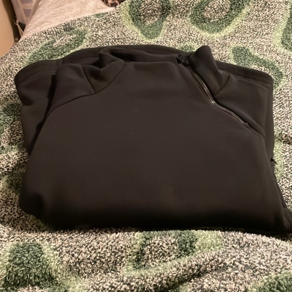 Athleta Cozy‎ Karma ASYM Black Mock Pullover Sweatshirt S Athleisure Casual - Picture 3 of 6